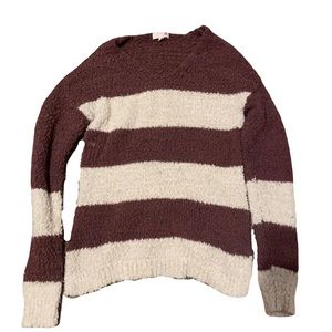 Striped two color knit sweater